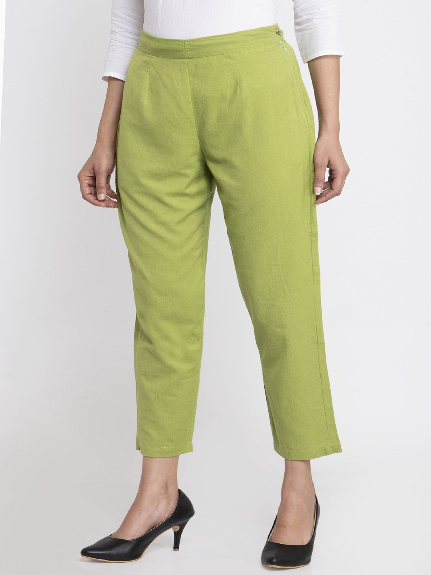 Indibelle Green Cotton Trousers