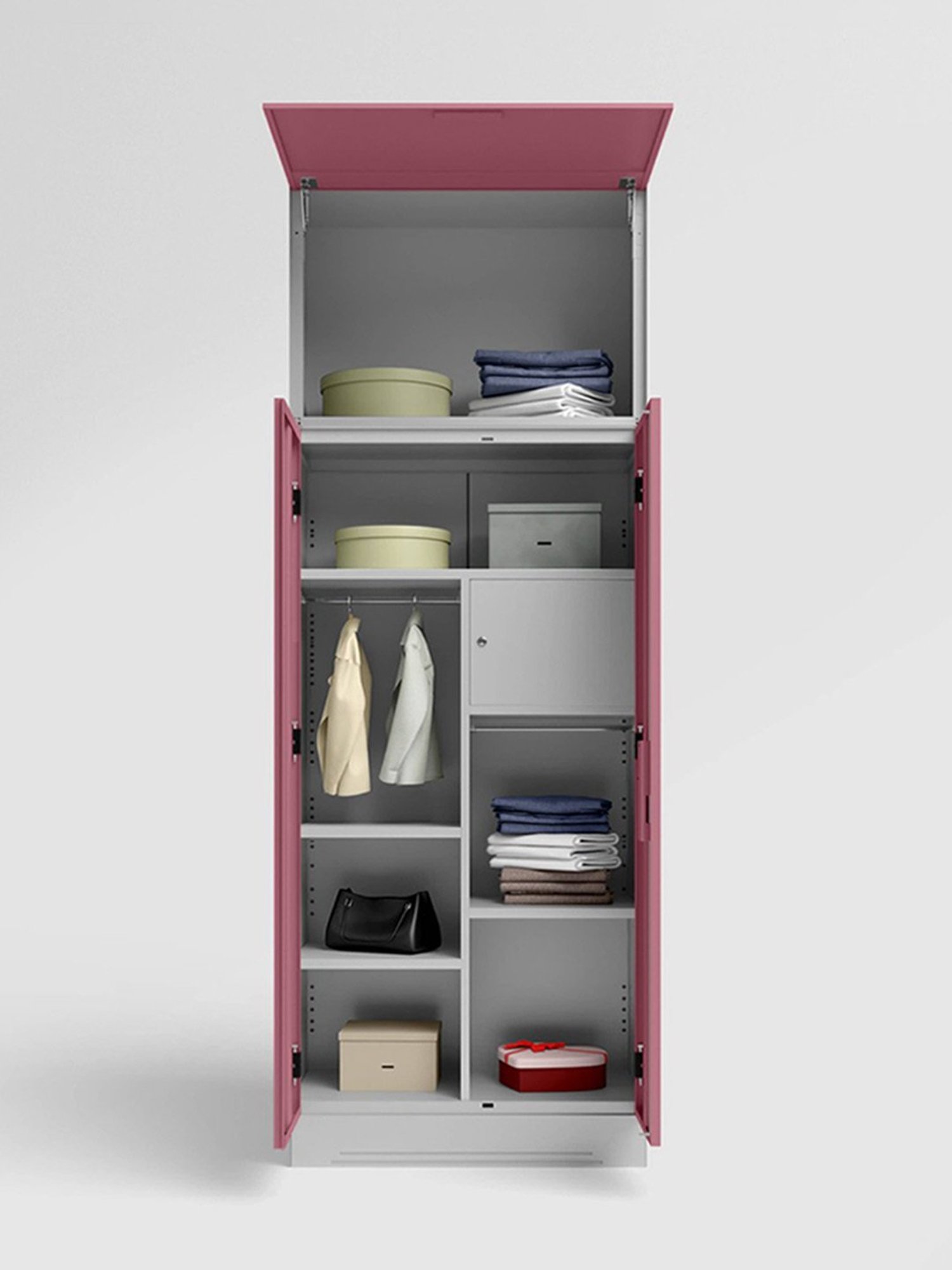 Godrej Interio Ewa Brown Engineered Wood 4 Door Wardrobe