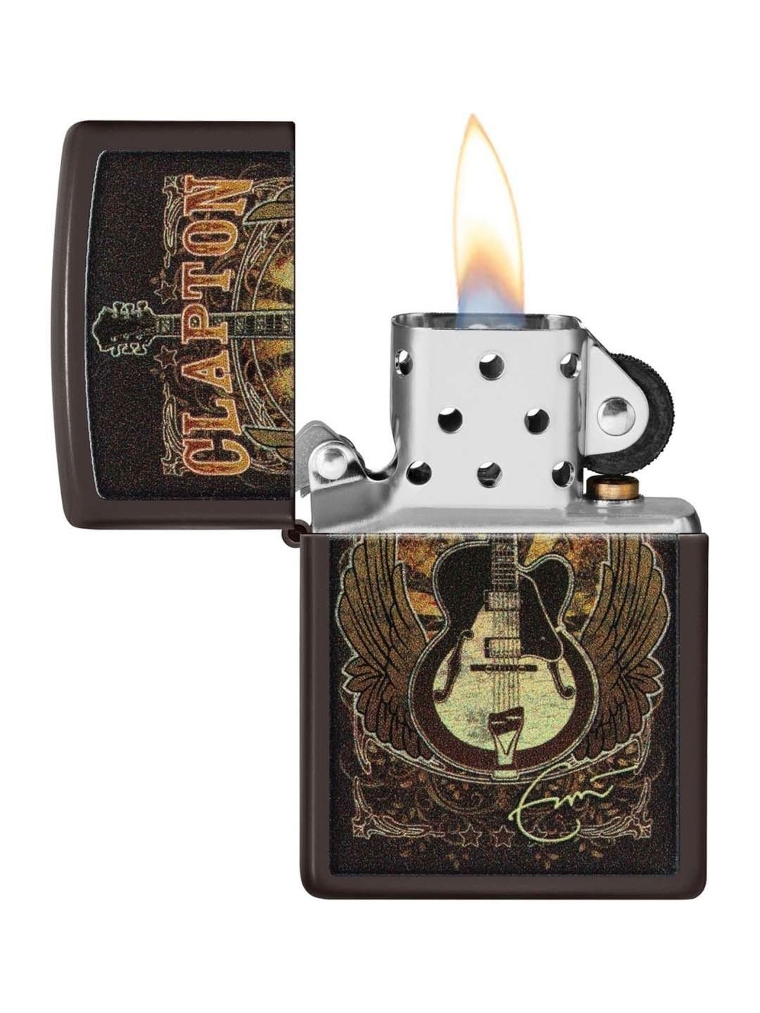 ZIPPO Eric Clapton Design Brown Brass Windproof Pocket Lighter