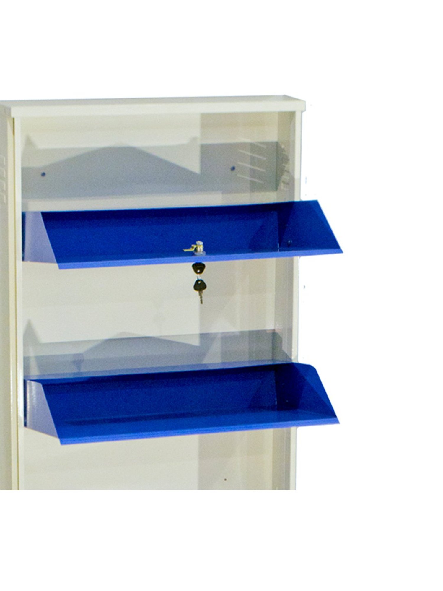 Delite Kom Metal Shoe Rack - 24" 10 Shelf, Double Decker, Ivory, PowderCoat, Wall Mount, DIY