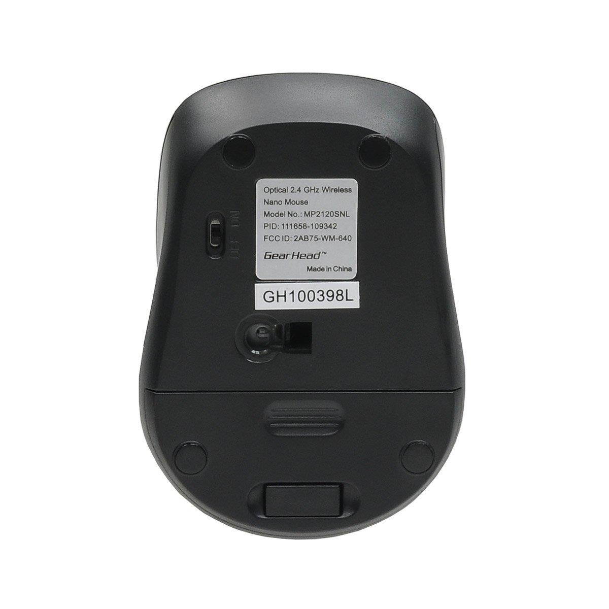 Gear Head Wireless Optical Nano Mouse, Snow Leopard (MP2120SNL)