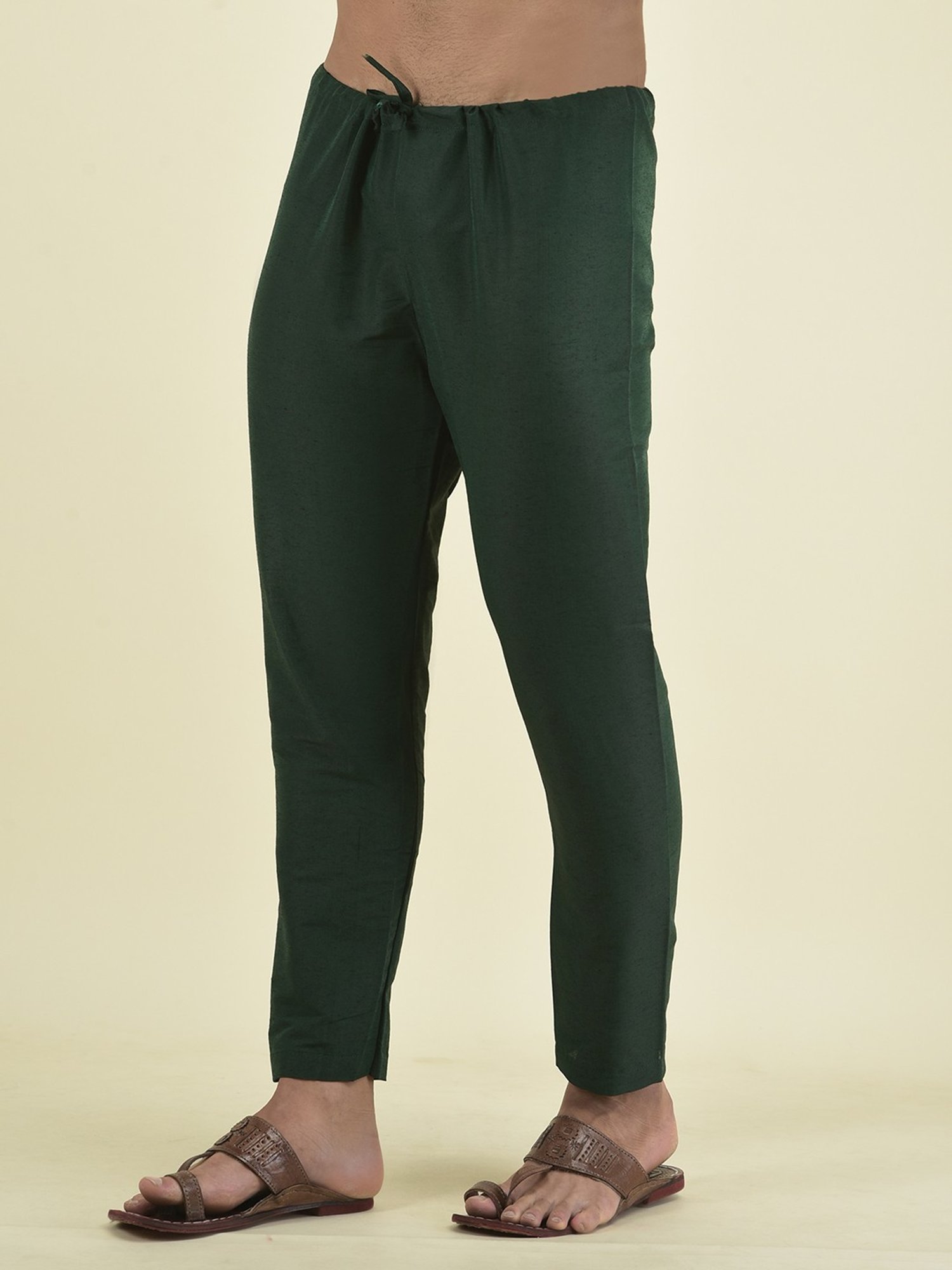 Deyann Deep Green Regular Fit Printed Kurta Set With Jacket