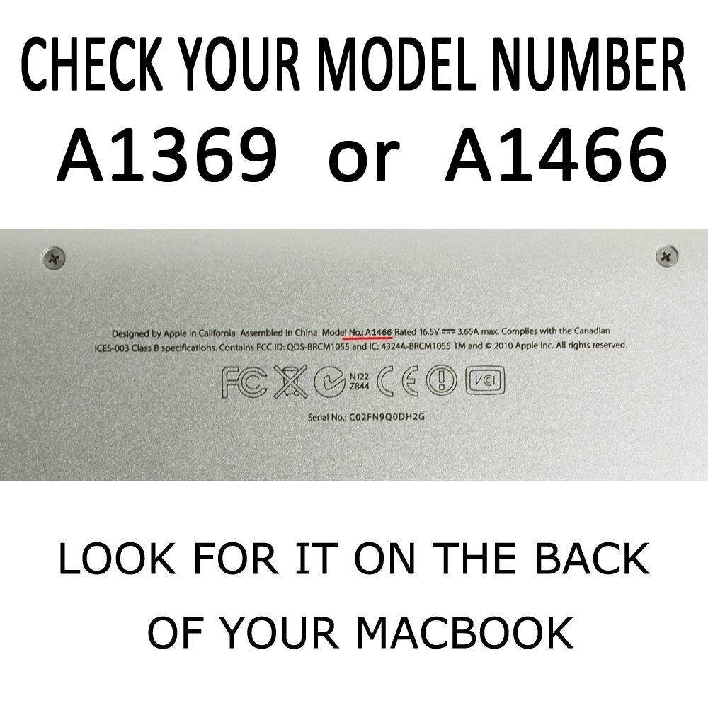 DWON MacBook Air 13 inch Case with Keyboard Cover and Dust Plug for Apple MacBook Air 13 inch Sleeve Model A1369 and A1466 - Double Crane