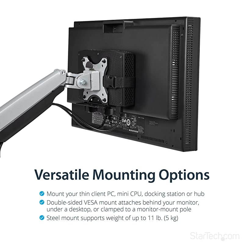 com Thin Client Mount Mini PC VESA Mount Adjustable 7 to 28 Under Desk Computer Mount Mac Mini Monitor Mount ACCSMNT