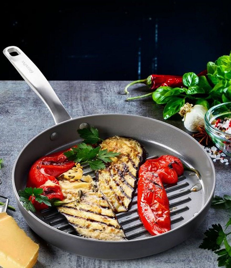 GreenPan Chatham Ceramic Non-Stick 11#double; Round Grill Pan