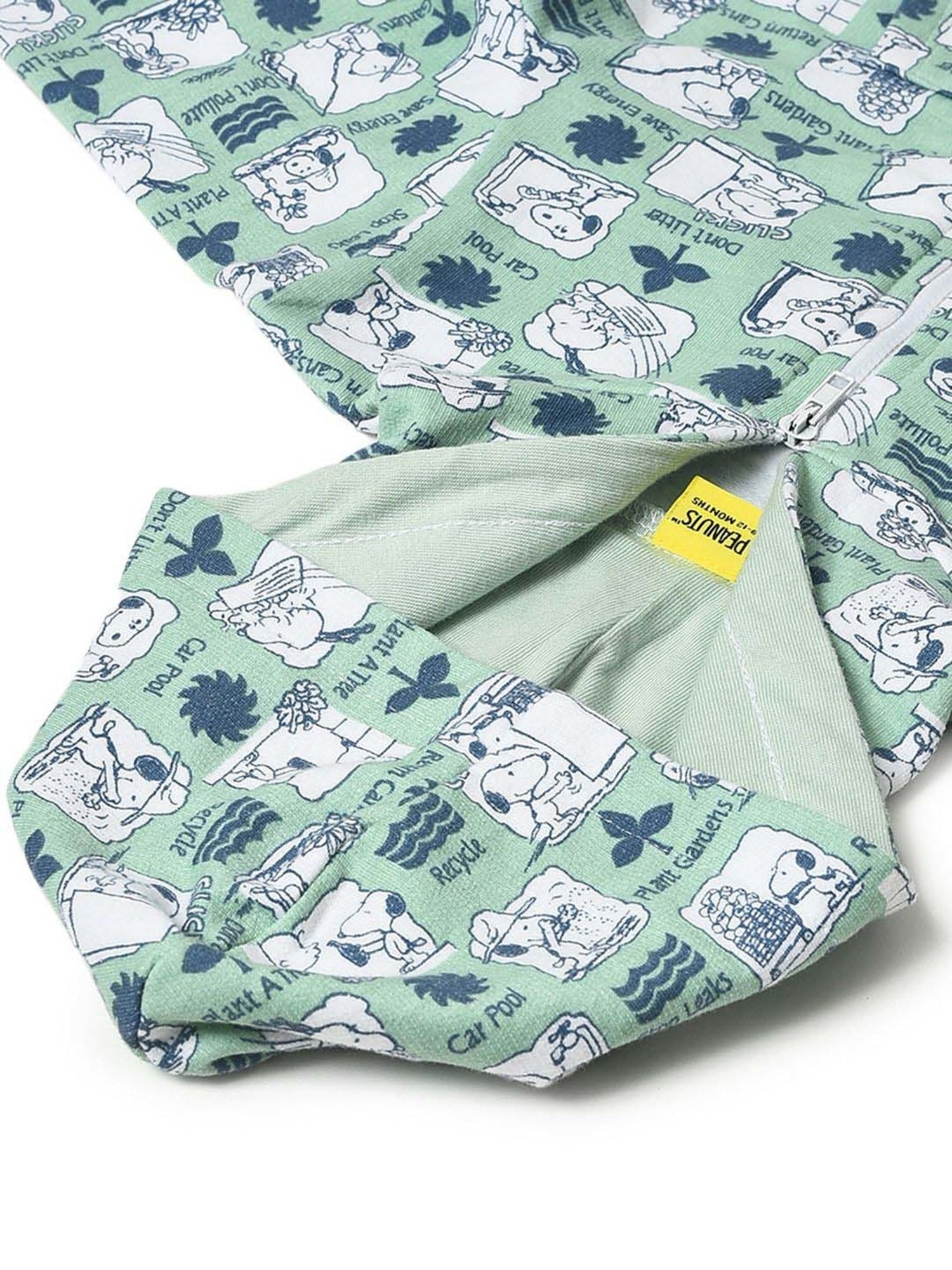 MiArcus Kids Green & White Cotton Printed Full Sleeves Sweatshirt Set