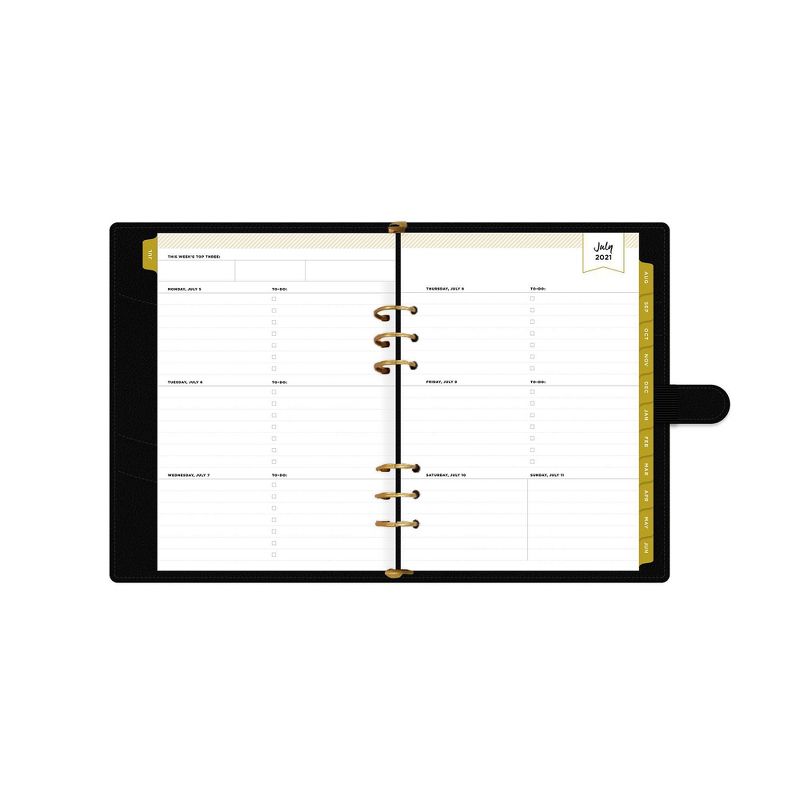 2021-22 Academic Planner 5" x 8" 6 Ring Weekly/Monthly Black - Day Designer