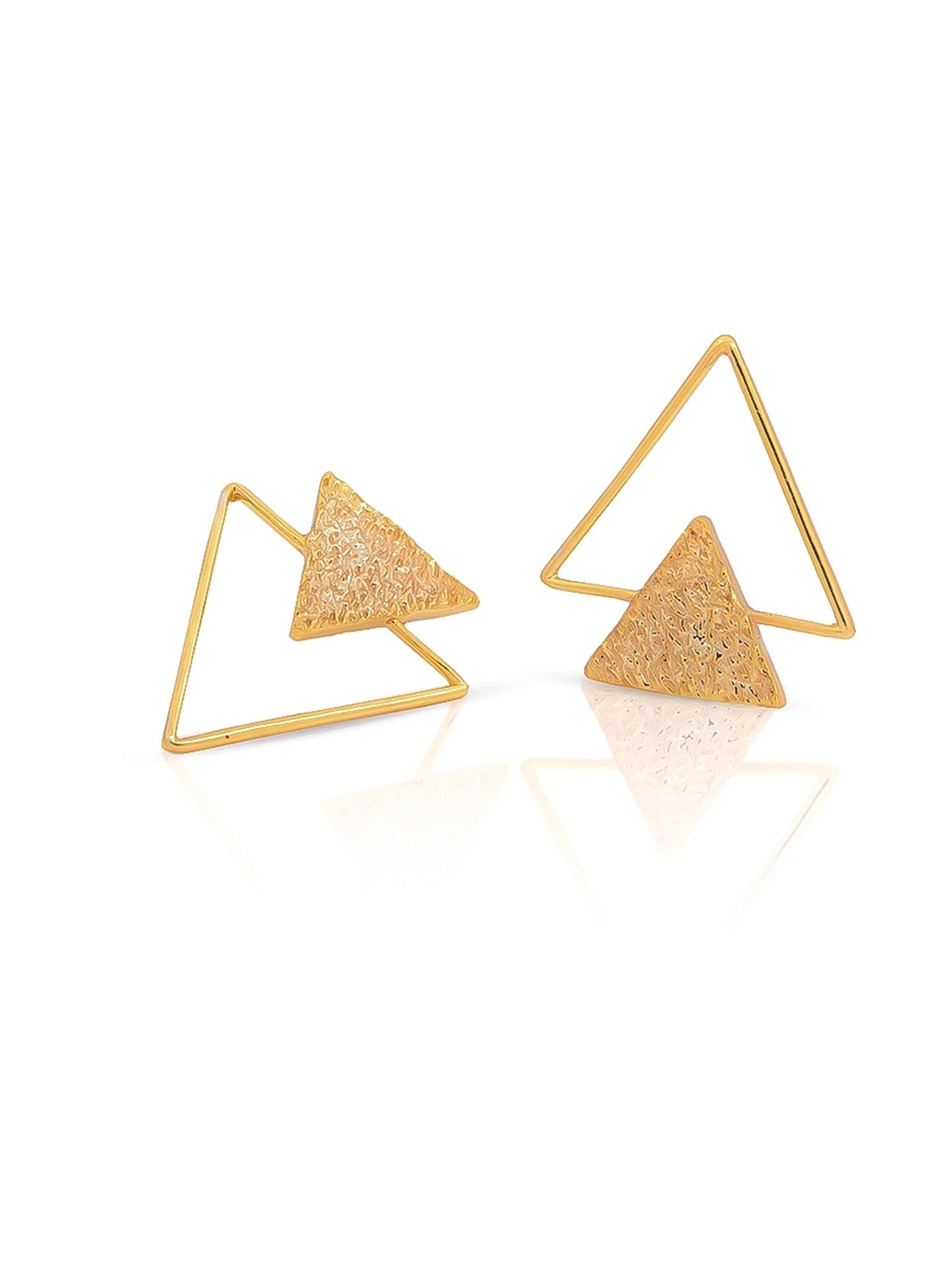Perfectly Average Textured Triangle Earrings for Women & Girls
