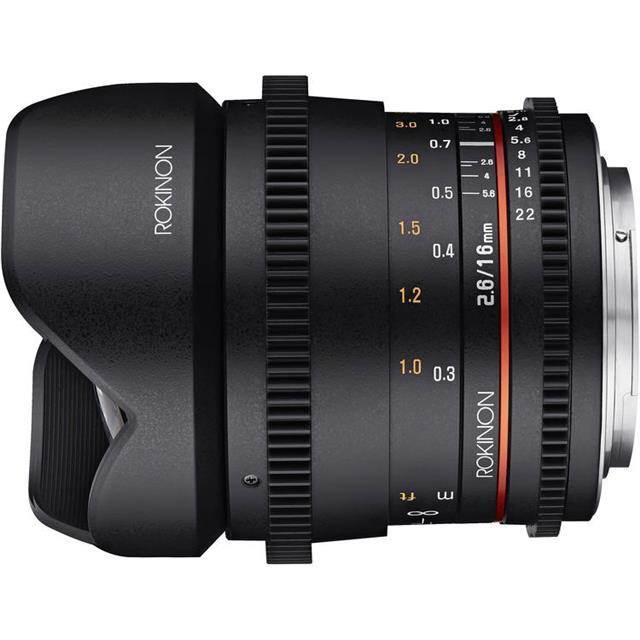 Rokinon 16mm T2.6 Cine DS Full Frame Lens for Canon EF Mount #FFDS16M-C
