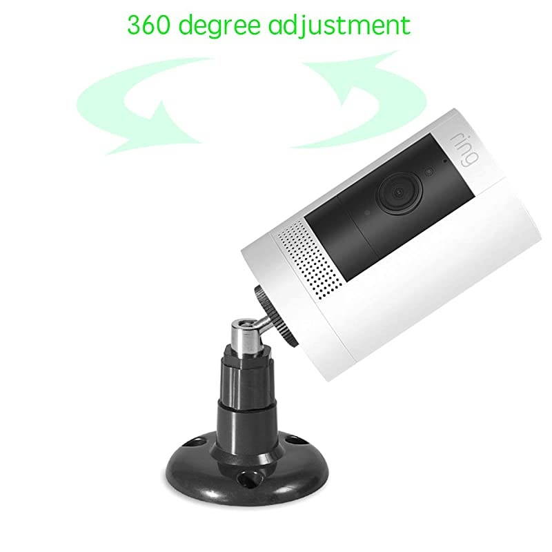 360 Degree Adjustable Mounting Bracket for Ring Stick Up Cam Wired, Ring Stick Up Cam Battery & Ring Indoor Cam HD Security Camera, Camera Accessories