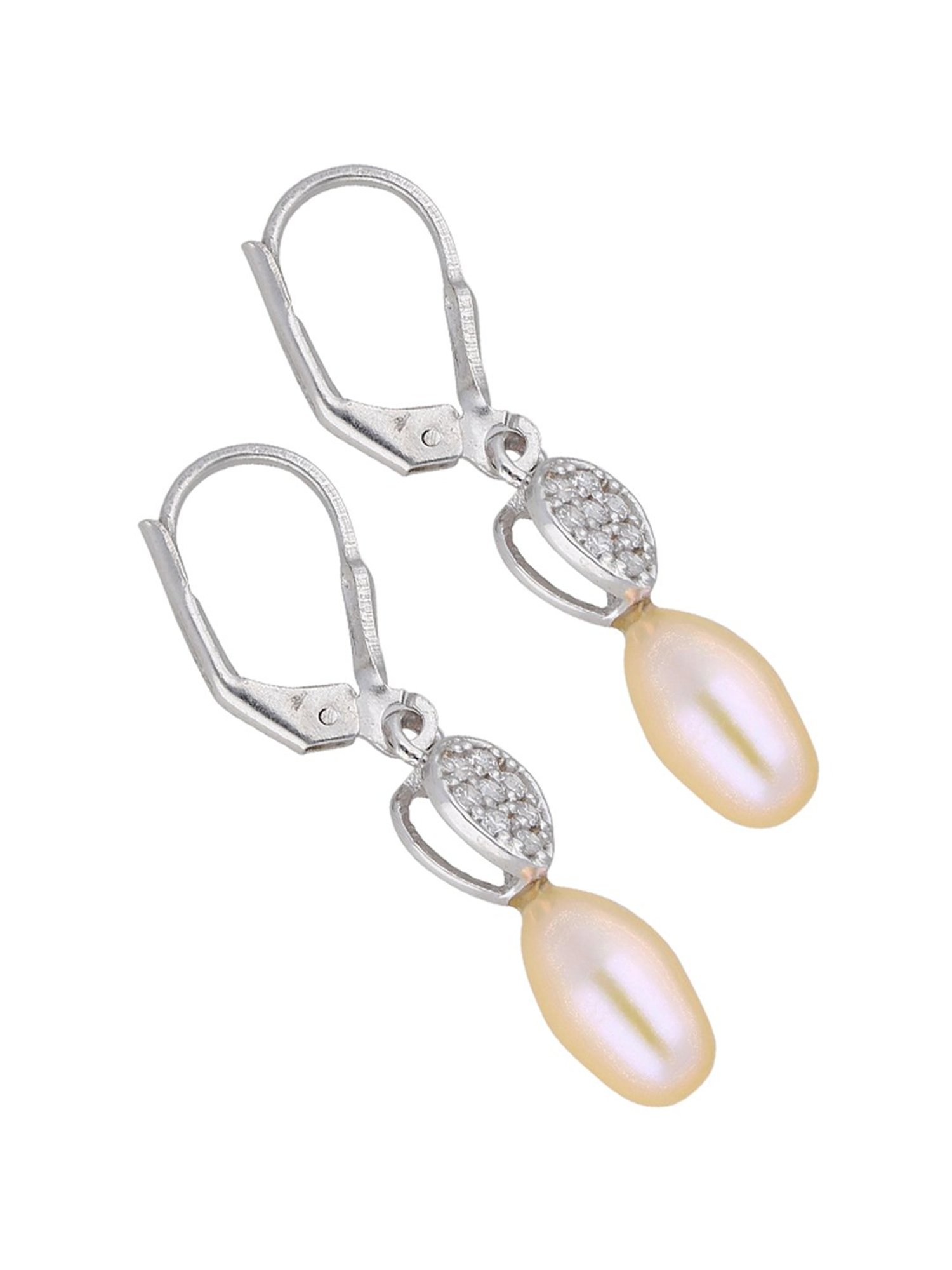 Sri Jagdamba Pearls Floret 92.5 Sterling Silver Earrings