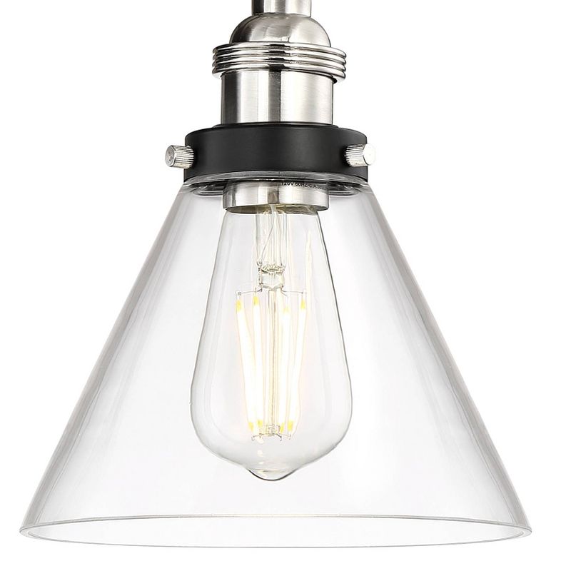 Barnes and Ivy Modern Swing Arm Wall Lamp Antique Brass Plug-In Light Fixture Taupe Fabric Bell Shade Bedroom Living Room Reading