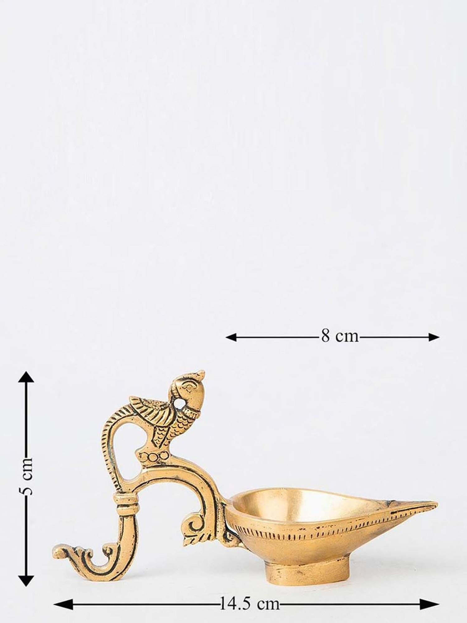 Fabindia Mehnoor Gold Metal Oil Lamp