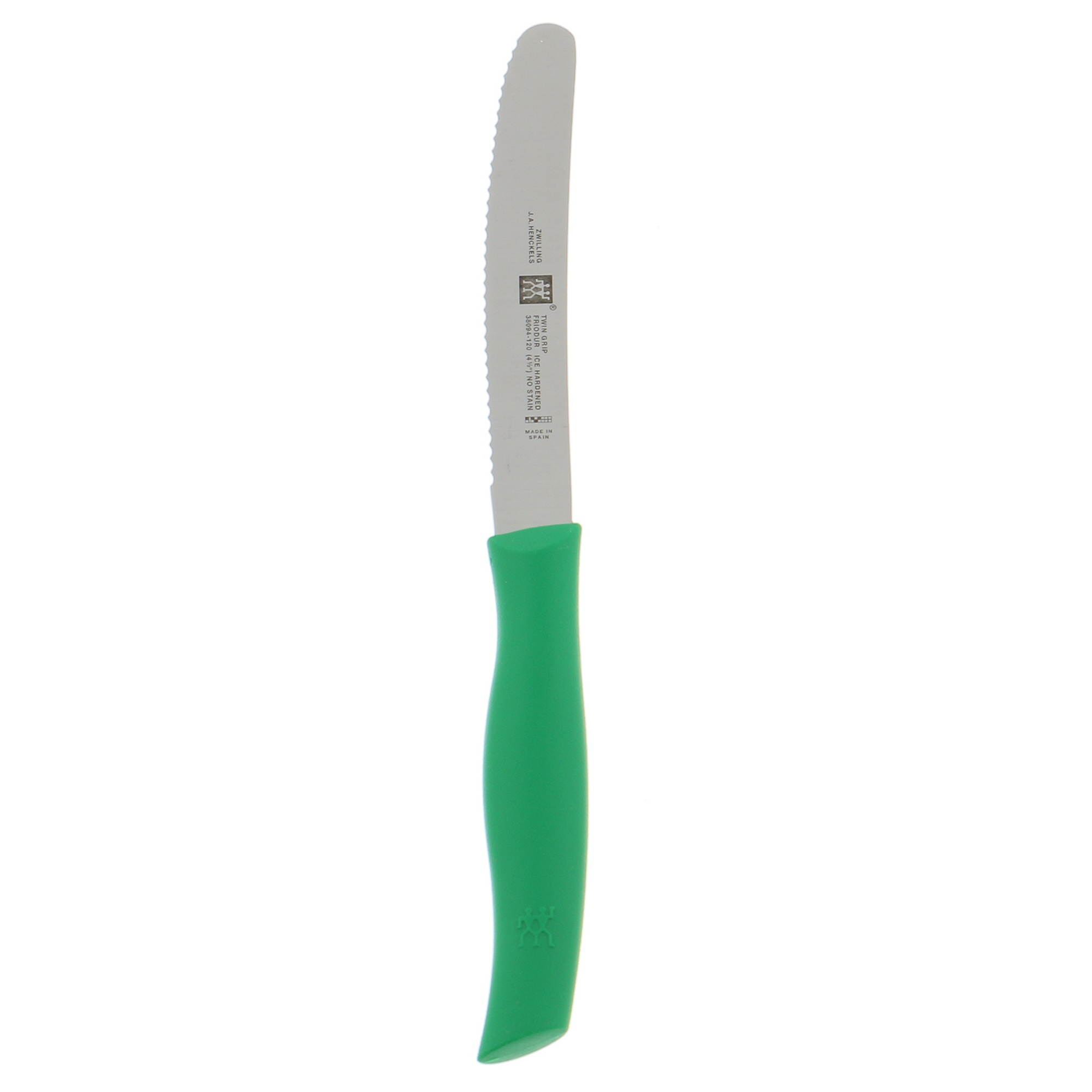 ZWILLING TWIN Grip 4.5-inch  Serrated Utility Knife - Green