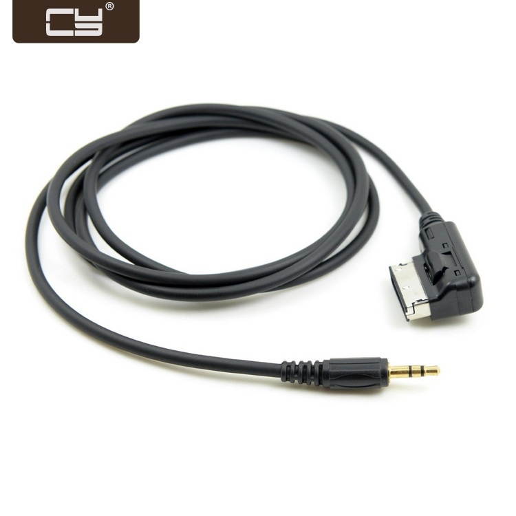 CY Media In AMI MDI to Stereo 3.5mm o Aux Adapter Cable For Car Benz Cell Phone CA-095-1.3M
