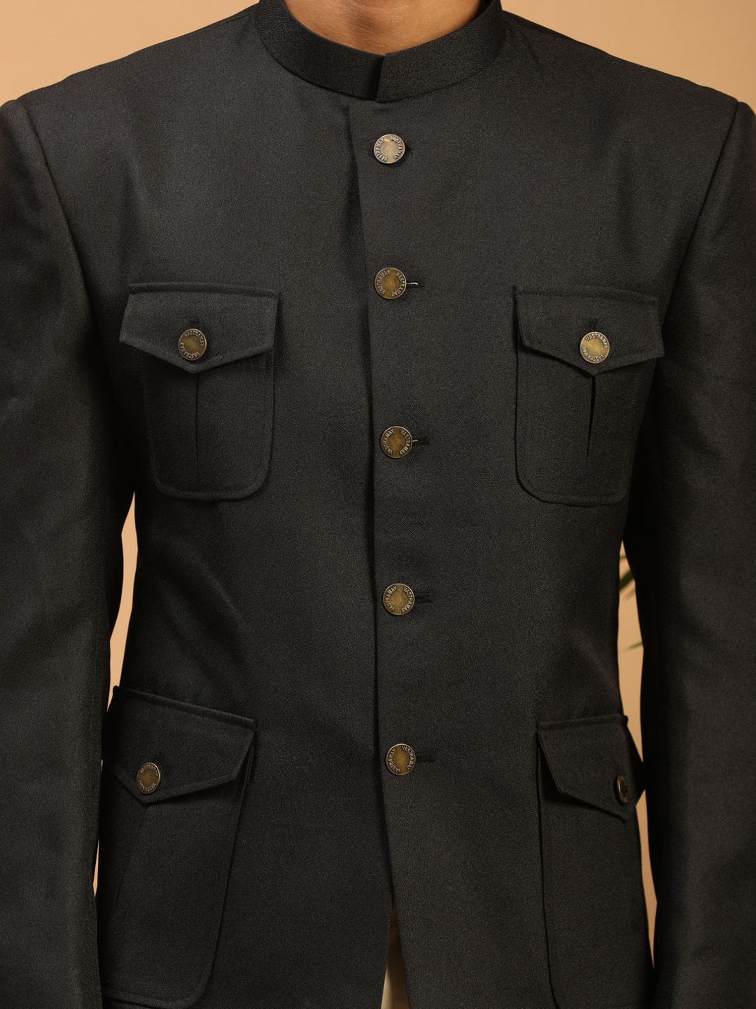 Hangup Cream Regular Fit Ethnic Blazer