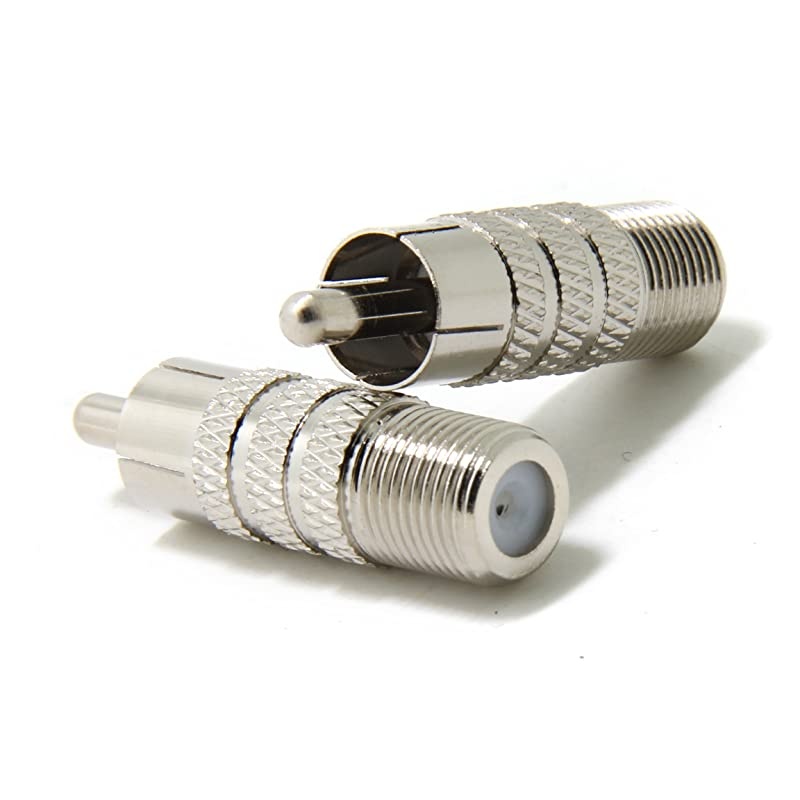 10Pack FType Female Jack to RCA Male Plug RF Video TV Cable Adapter