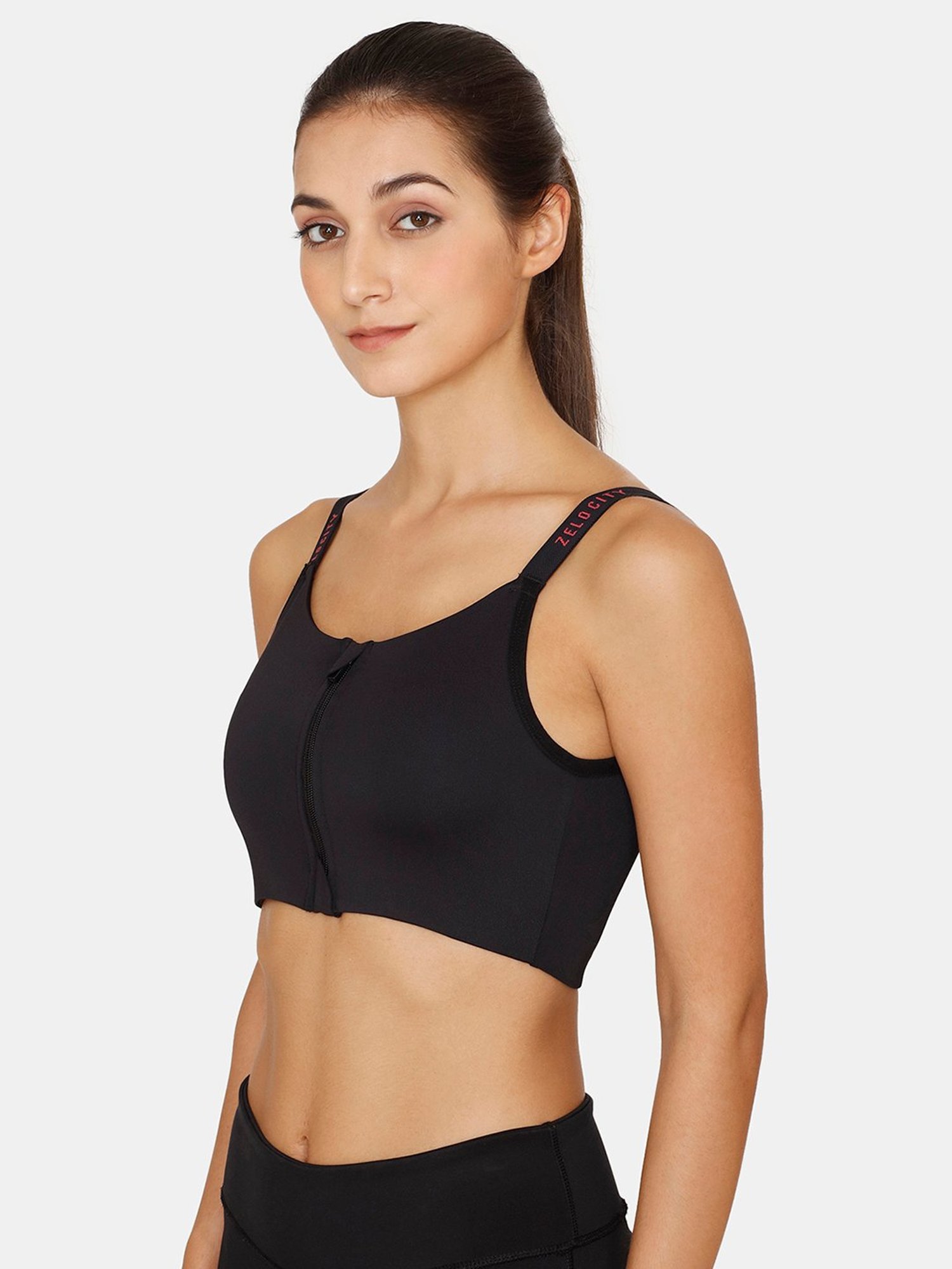 Zelocity by Zivame Black Sports Bra