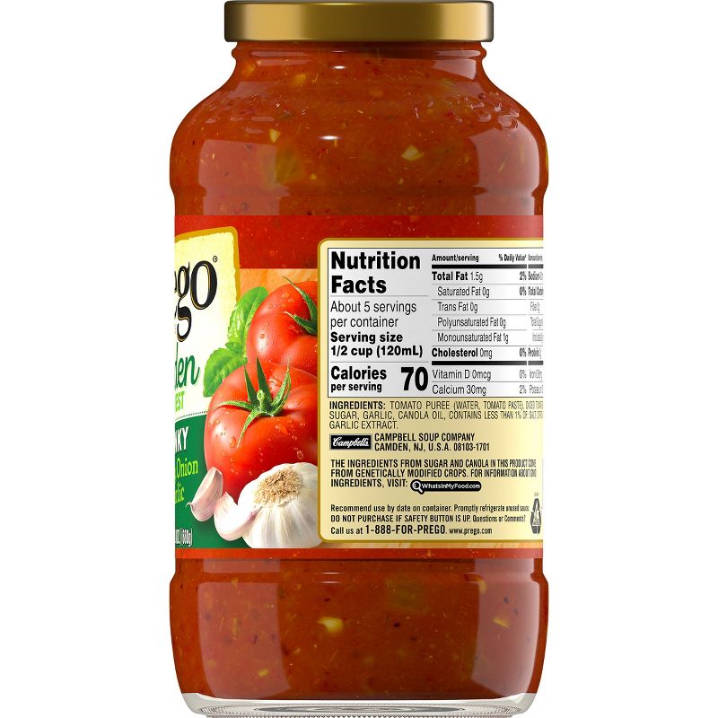 Prego Chunky Garden Tomato-Onion & Garlic Sauce 24oz