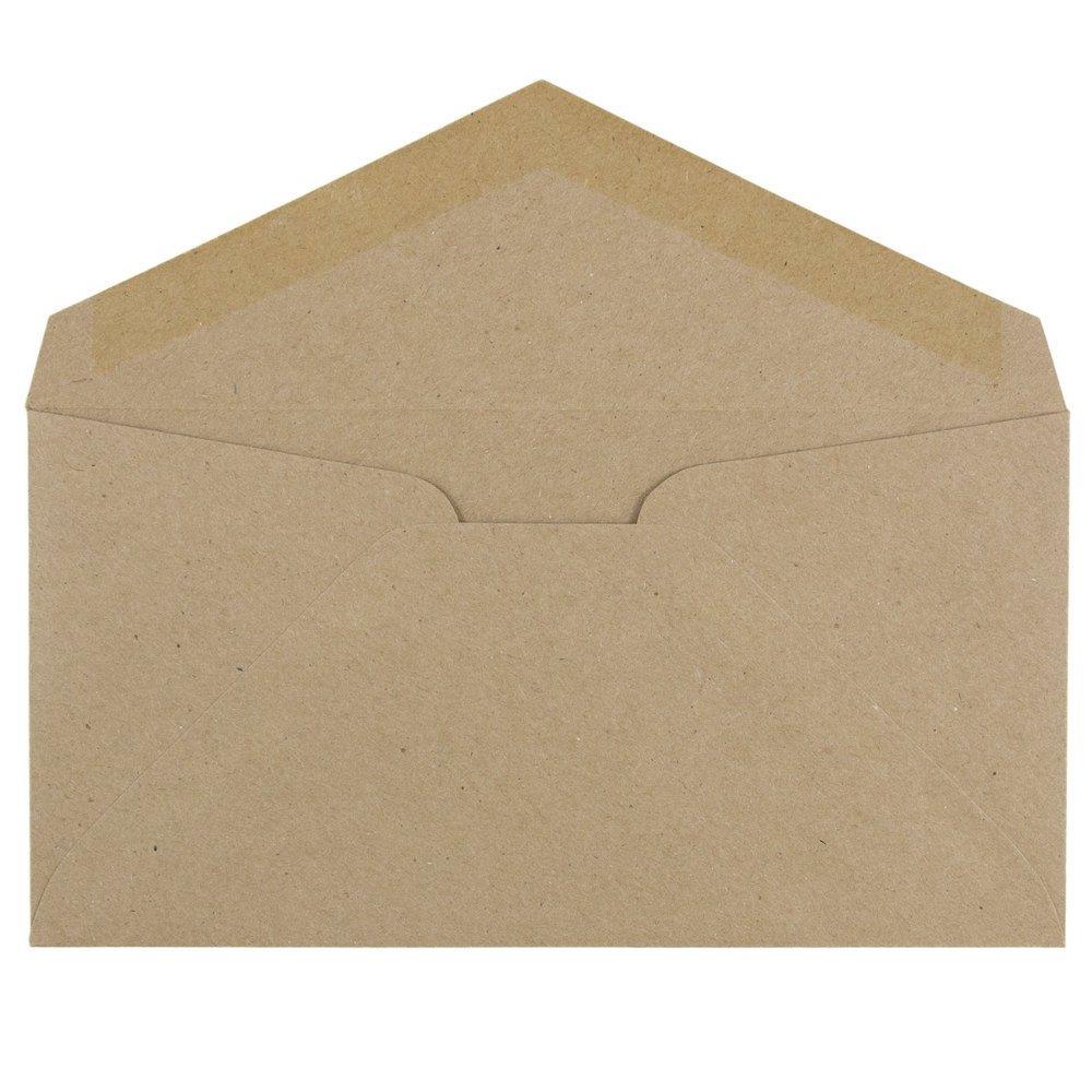 JAM PAPER Monarch Premium Envelopes - 3 7/8 x 7 1/2 - Brown Kraft Paper Bag - 50/Pack