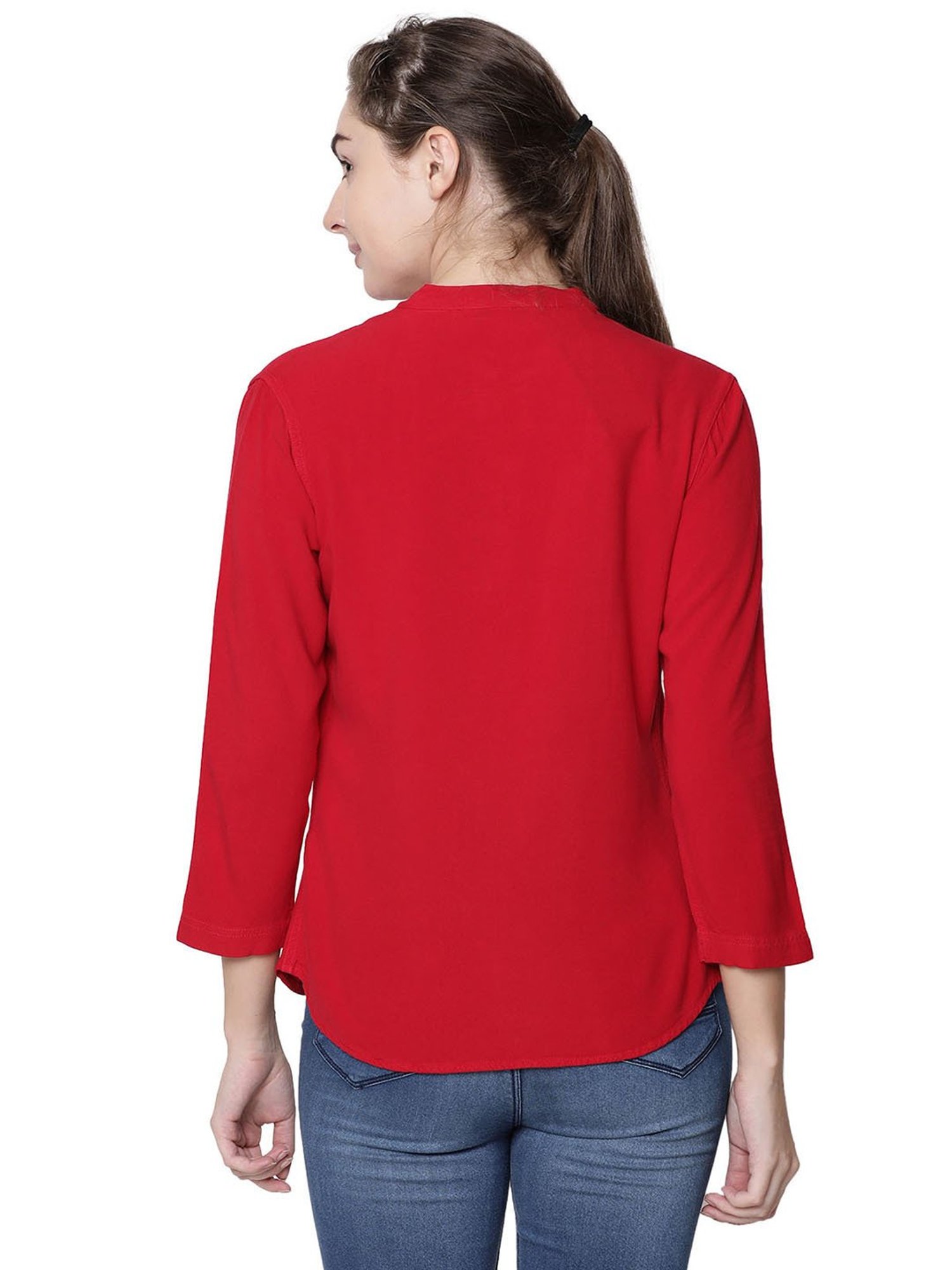 Identiti Red Regular Fit Shirt