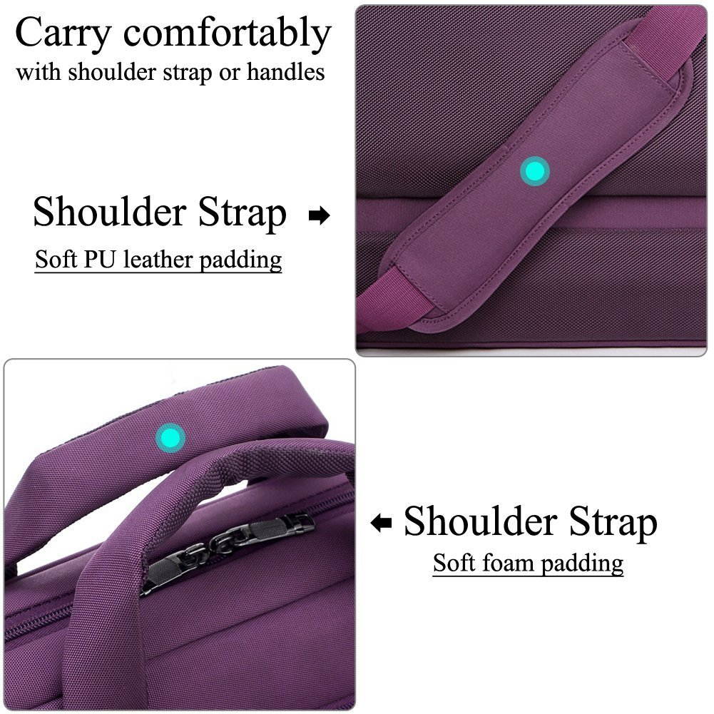 Wellhouse 15.6 Inch Laptop Bags, Business Shoulder Bags Handbags Carrying Bags Laptop Cases Notebook Cases with Suitcase/Luggage Back Belt For 15.6 inch HP Dell Sony Laptop Notebook Computer Macbook