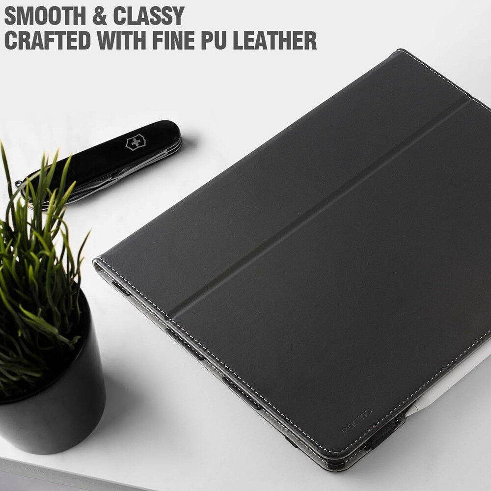 For iPad Pro 11 Inch 2018 Poetic SlimFolio "Slimfit" PU Leather Case Cover Black