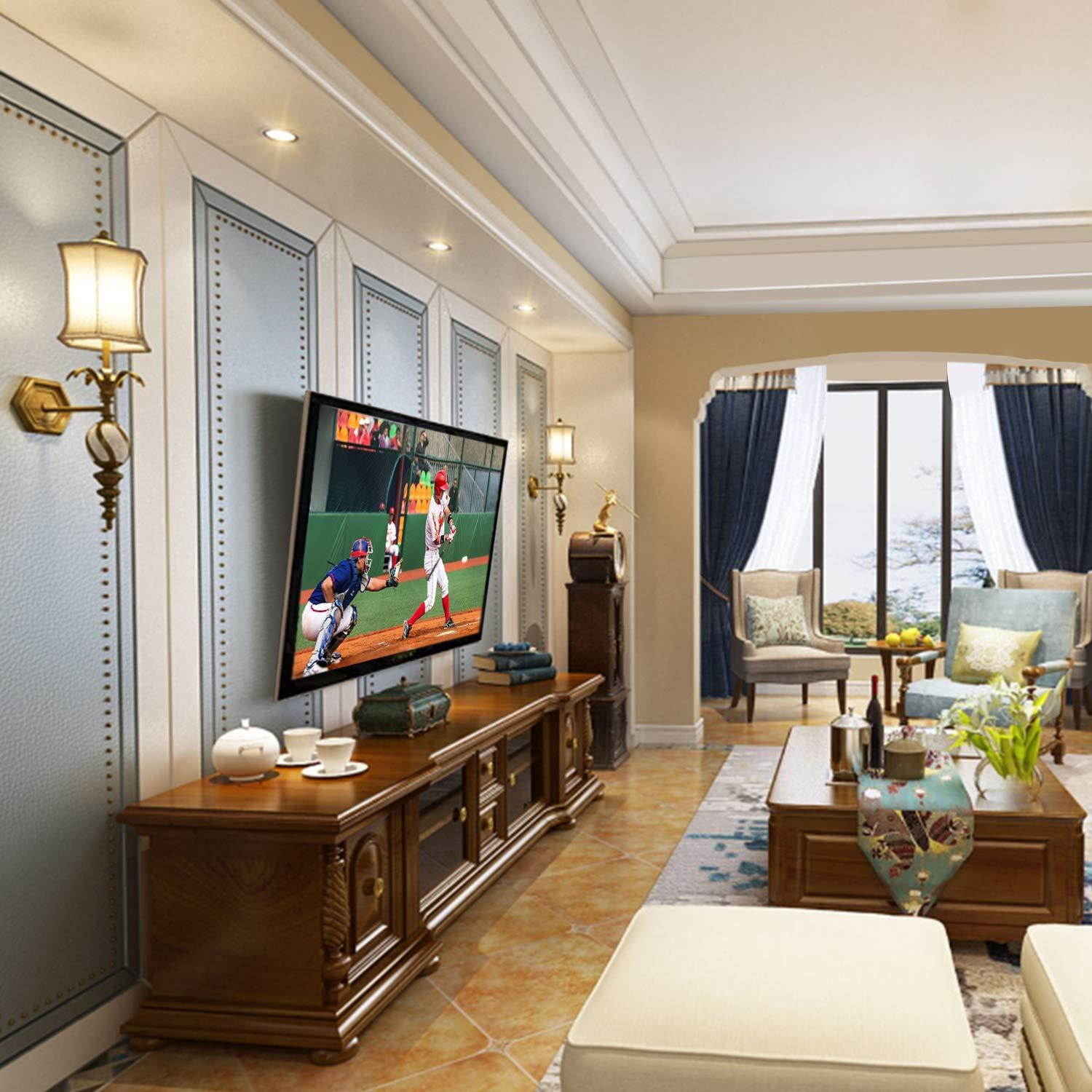 Mounting Dream MD2268-MK TV Wall Mount Tilting Bracket for Most 26-55 Inch LED, LCD and Plasma TVs up to VESA 400 x 400mm and 88 LBS Loading Capacity, with Torpedo Level