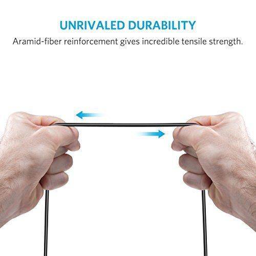 3.5mm Premium Auxiliary Audio Cable (6.6ft / 2m) AUX Cable for Headphones, iPods, iPhones, iPads, Home / Car Stereos and More (Black)