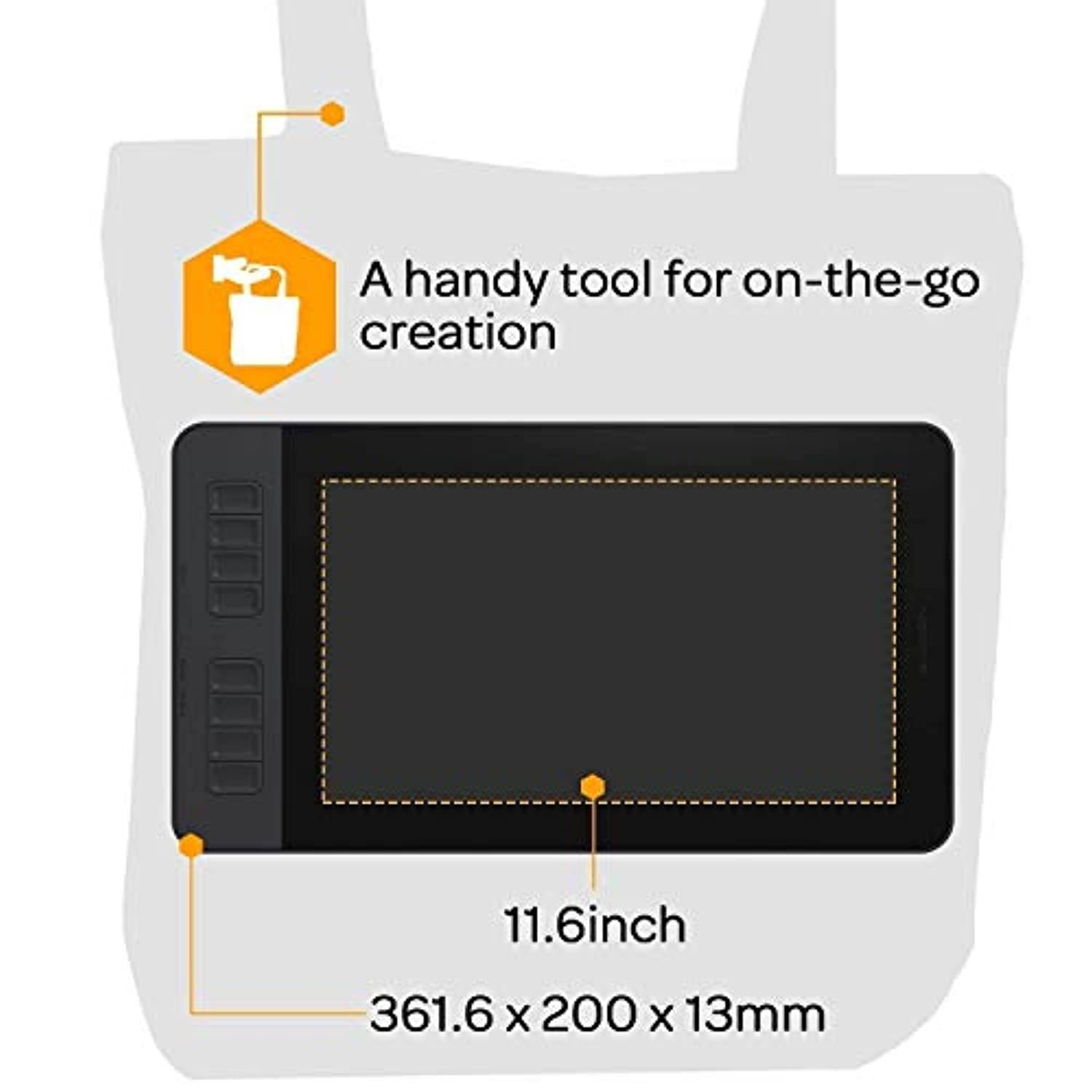 GAOMON PD1161 Pen Display  and  20 Nibs- 11.6'' 8192 Tilt-Support Graphics Drawing Monitor Tablet for Digital Drawing/ 2D 3D Art/ Animation/ Online Teaching and Meeting