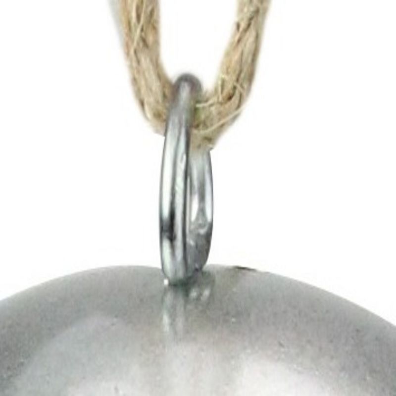 Ganz 3.25" Galvanized Metal Jingle Bell Christmas Ornament with Star Cutouts - Silver