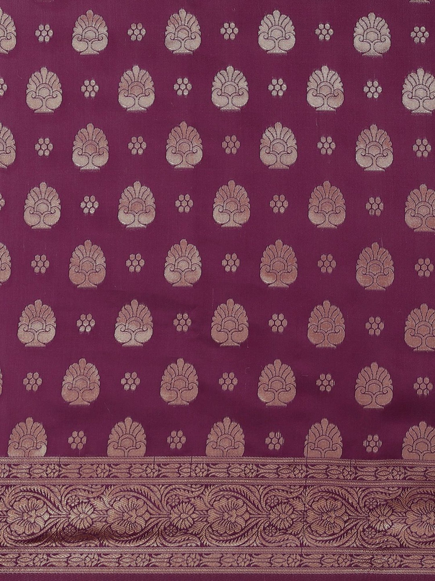 KSUT Purple Silk Woven Saree With Unstitched Blouse