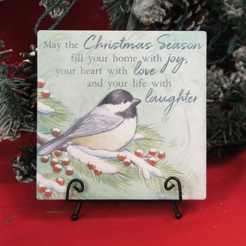 Christmas 6.0" Christmas Season With Laughter Bird Bough Berries  -  Decorative Figurines