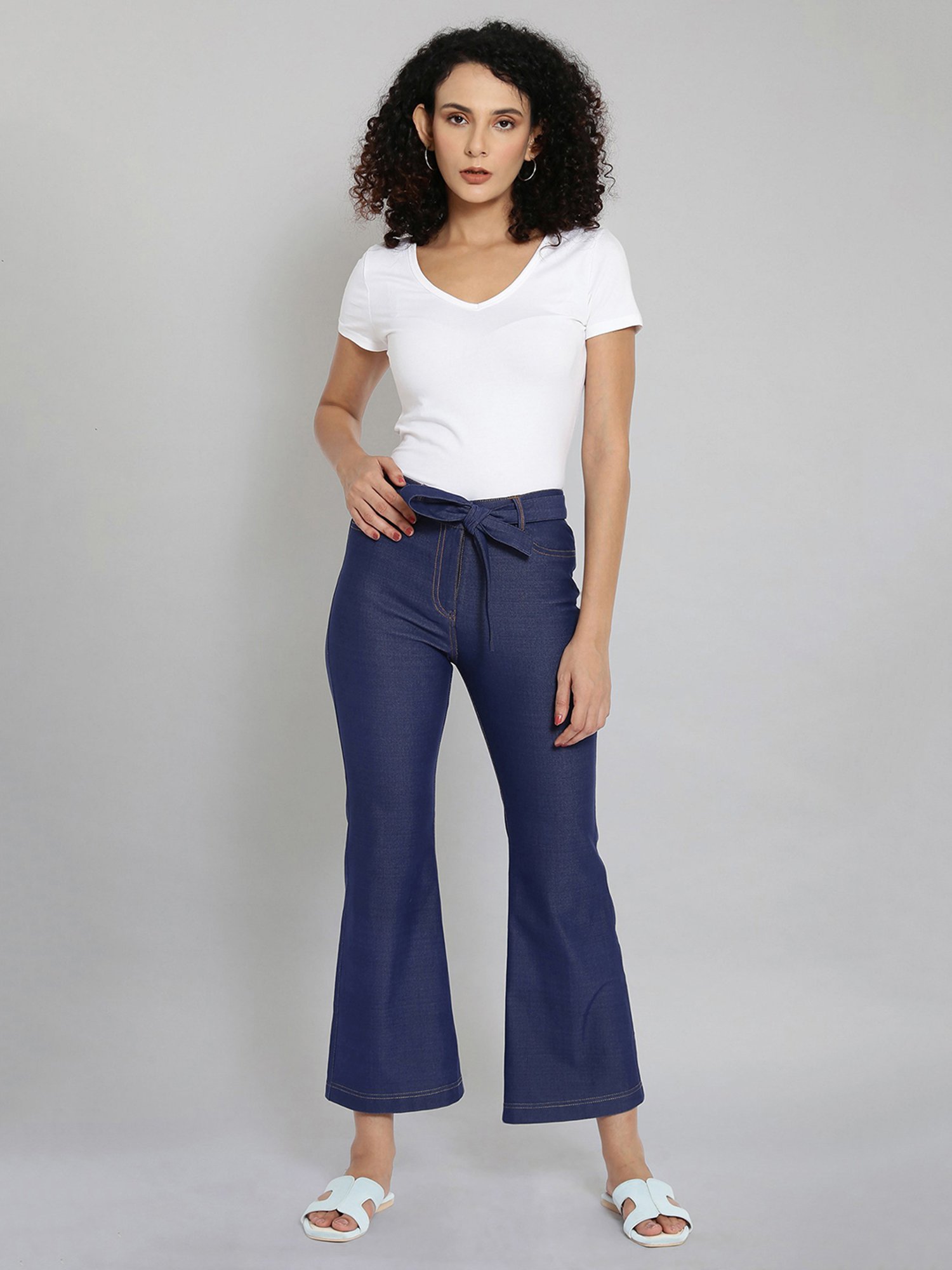 Elleven Navy Flat Front Trousers