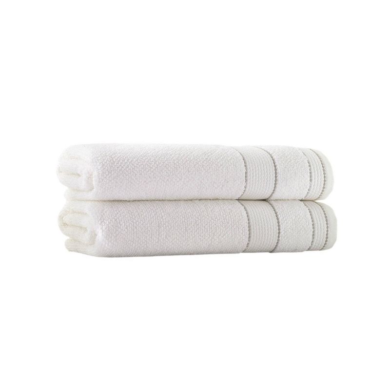 2pc Monroe Turkish Cotton Bath Sheet Set Cream - Enchante Home