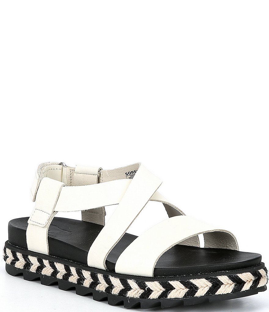 Sorel Roaming Leather Criss Cross Sandals