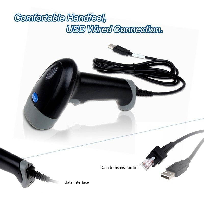 Yoko USB Handheld 1D 2D Barcode Scanner QR Bar Code Reader for iOS Android Windows
