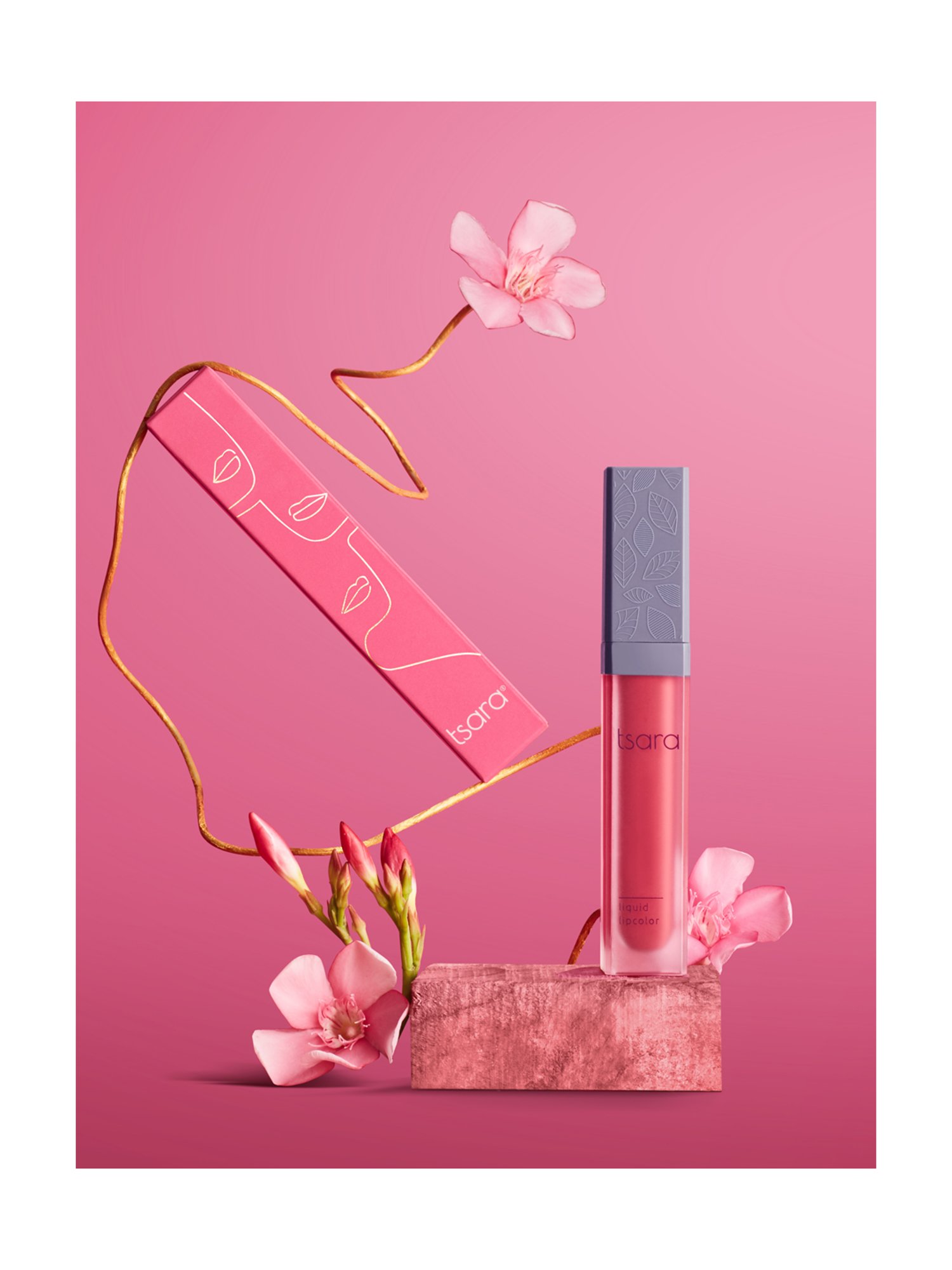 Tsara Cosmetics Organic Liquid Lipcolor Project Rose - 7 gm