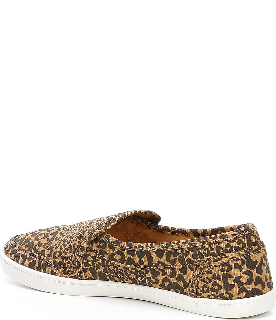 Sanuk Pair O Dice Leopard Print Canvas Slip-On Sneakers