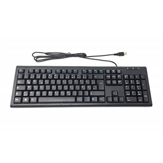 solidtek bilingual german english black usb wired computer keyboard