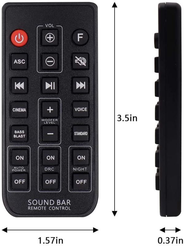 Universal Remote Control AKB74815396 with Coin Battery for LG SJ3 SH3B SPH3B-W SJ4 SK4D SJ4R SJ4Y SJ4Y-S Sound Bar