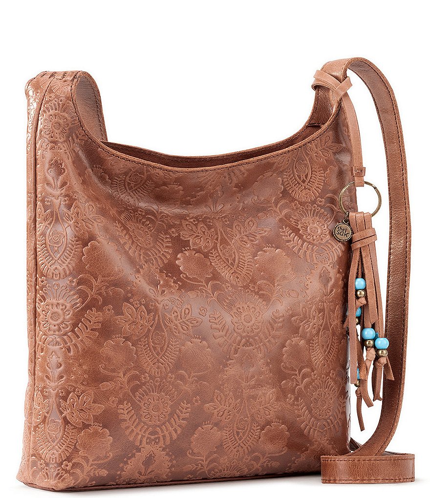 The Sak Huntley Floral Embossed Snap Crossbody Bag