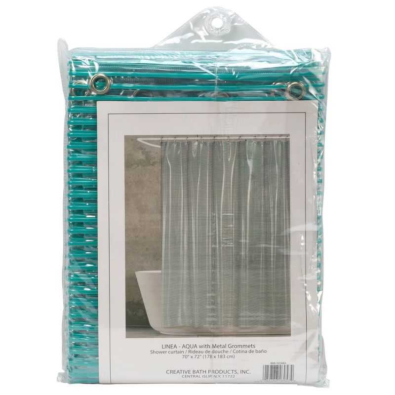 Linea Shower Curtain Aqua - Creative Bath