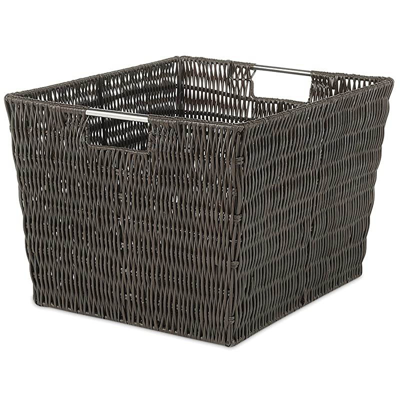 Rattique Storage Tote Basket Espresso