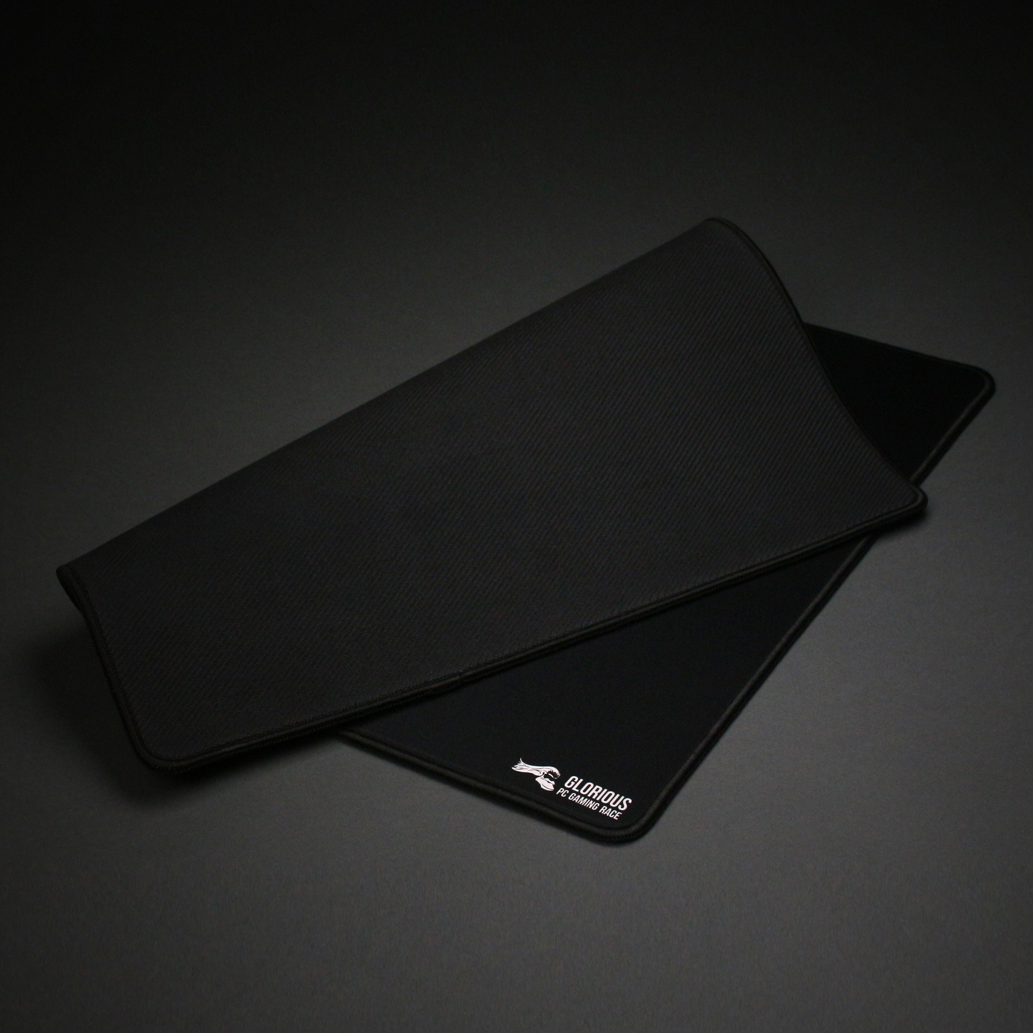 Glorious Large Gaming Mouse Mat / Pad - Stitched Edges, 2mm thick, Black Mousepad | 11"x13"x0.08" (G-L)
