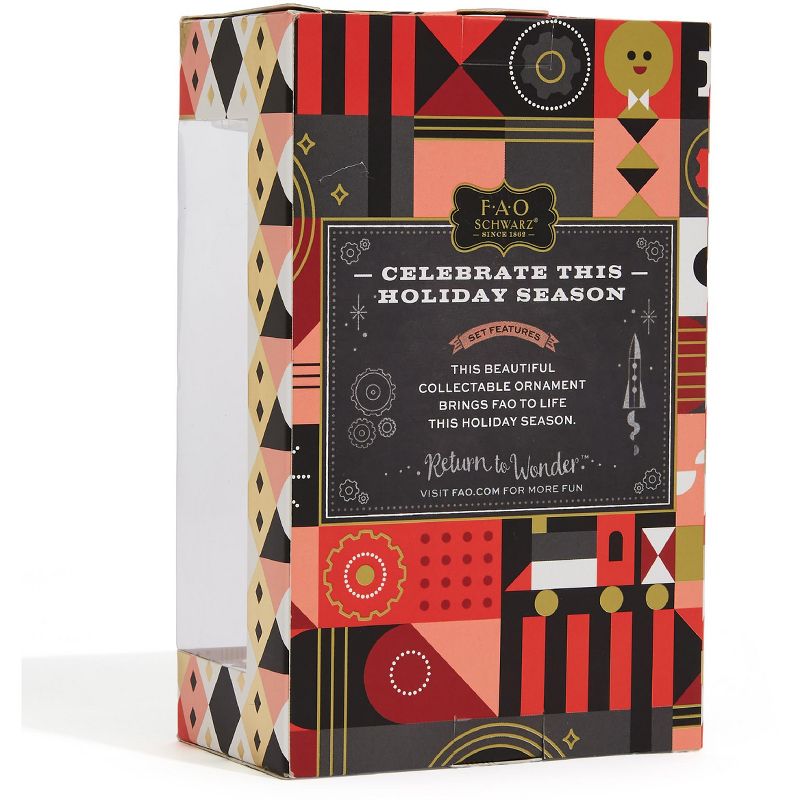 FAO Schwarz Gift Bag Ornament Partially Covered in Swarovski Crystals