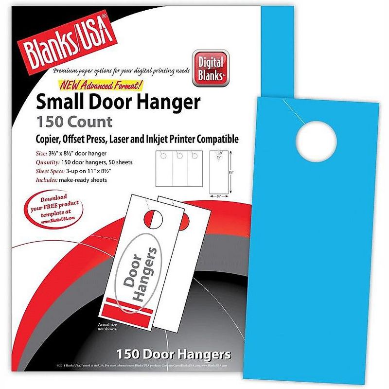 Blanke 3.67x8.5 65 lbs. Digital Timberline Cover Door Hanger Robin Egg Blue LDH305T6RB