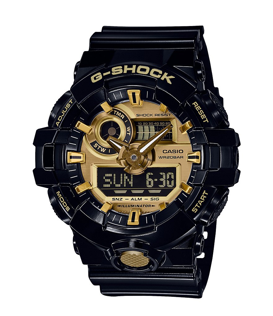 G-Shock Ana-Digi Black and Gold Watch