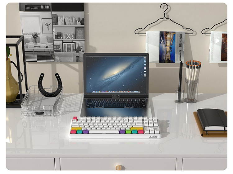 Glorious Modular Mechanical Gaming Keyboard (GMMK)- Barebone Edition (DIY Assembly Required) (Full Size, Black) + Glorious Black Aura Keycaps (Bundle)