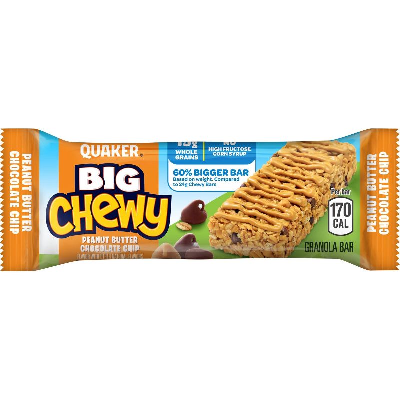 Quaker Big Chewy Peanut Butter Chocolate Chip Granola Bars - 5ct